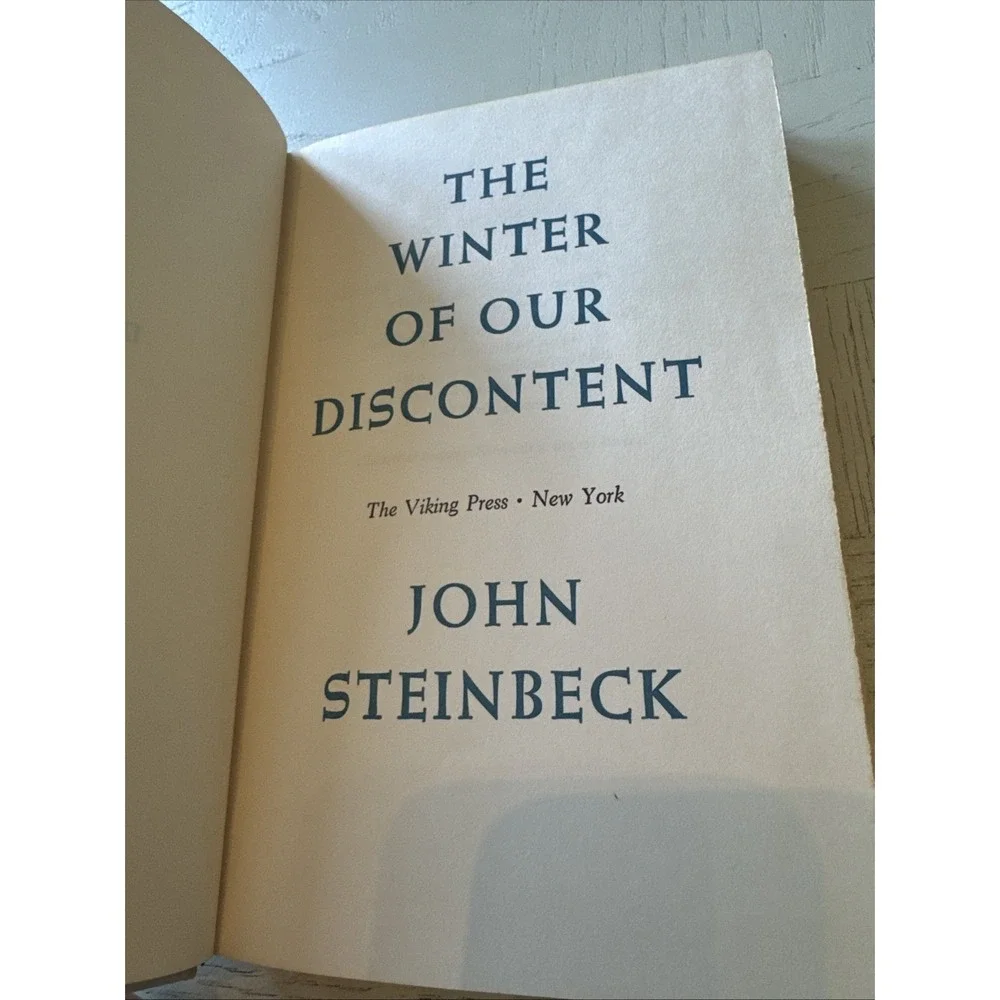 First Edition The Winter‎ of Our Discontent by John Steinbeck, 1961, hardcover